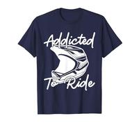 Adicto a la conducción | Motocross Camiseta, Hombre, Azul Marino, M