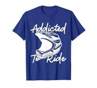 Adicto a la conducción | Motocross Camiseta, Hombre, Azul Real, S