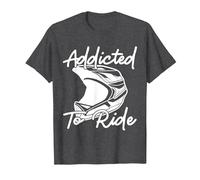 Adicto a la conducción | Motocross Camiseta, Hombre, Jaspeado Oscuro, 5XL