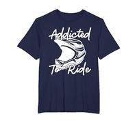 Adicto a la conducción | Motocross Camiseta, Hombre Tallas Grandes, Azul Marino, 4X Alto