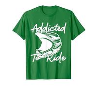 Adicto a la conducción | Motocross Camiseta, Hombre, Verde Kelly, L