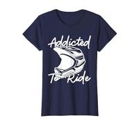 Adicto a la conducción | Motocross Camiseta, Mujer, Azul Marino, 3XL