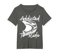 Adicto a la conducción | Motocross Camiseta, Mujer Tallas Grandes, Asfalto, 3XL Grande