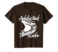 Adicto a la conducción | Motocross Camiseta, Niños, Marrón, 3 años