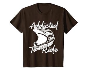 Adicto a la conducción | Motocross Camiseta, Niños, Marrón, 3 años