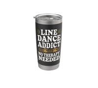 Adicto a la danza en línea No se necesita terapia Baile divertido Vaso térmico de acero inoxidable de doble pared