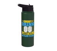 Adicto a las bebidas energéticas sin planes para dejar de beber energizante Stainless Steel Insulated Water Bottle