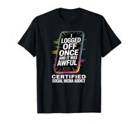 Adicto a Las Redes sociales se desconectó una Vez Que el teléfono Humor Meme Camiseta