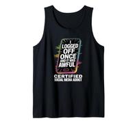 Adicto a Las Redes sociales se desconectó una Vez Que el teléfono Humor Meme Camiseta sin Mangas