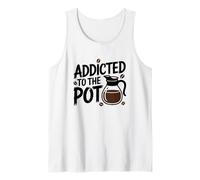 Adicto al Amante de la cafetera Cafeína Humor Barista Camiseta sin Mangas