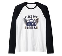 Adictos al Gimnasio Me Gustan mis Herramientas Calistenia Fitness Camiseta Manga Raglan