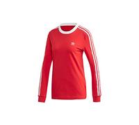 Adidas 3 Str LS Camiseta de Manga Larga Mujer, Rojo (Lush Red/White), 34