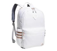 adidas 3-Stripe Classic Backpack for Men and Women, Bag with Laptop Sleeve Mochila, Blanco/Oro Rosa/5.0, One Size Unisex-Adulto