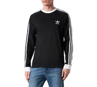 ADIDAS 3-Stripes LS T Sweatshirt, Black, S Men's