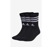 adidas Unisex adulto 3-Stripes Cushioned Crew Socks 3 Pairs, Black / White, 8.5-10