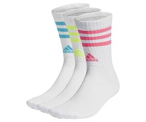 adidas 3s C Spw Crw 3p Calcetines, White/Lucid Cyan/Lucid Lemon/Lucid Pink, 48-51 Unisex adulto