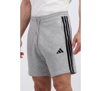 adidas Hombre Essential Three Stripes French Terry Short, Medium Grey Heather/Black, L