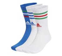 adidas 3STRIPES CUSHIONED SPORTSWEAR CREW SOCKS 3 PAIR PACK, CALCETINES DE LA TRIPULACIÓN Unisex Niños, white/blue/white/green,