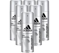 adidas 6 aerosoles antitranspirantes 48H antimarcas de 150 ml - Rendimiento transparente invisible Pro