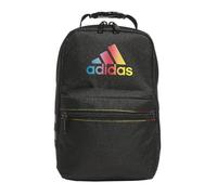Adidas 983578 Santiago - Lonchera enfriadora para mujeres y hombres, contenedor de alimentos aislado con bolsillo de malla, poliéster, arcoíris negro/3.0