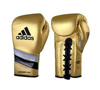 adidas Adi-Speed 500 Pro Guantes de Boxeo, Boxeo, Kickboxing y Sparring, Cierre de Cordones Tradicional, Look Metálico, Dorado/Plateado/Negro, para Hombre y Mujer