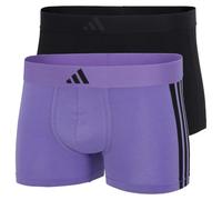 adidas adidas Herren Low Rise Trunk (2pk) - Active Flex Cotton 3 Stripes - Bequeme Unterwäsche Bóxer Hombre (Pack de 2)