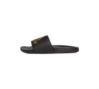 adidas Adilette Comfort Slides, Chanclas Unisex adulto, Core Black / Gold Metallic / Core Black, 40.5 EU