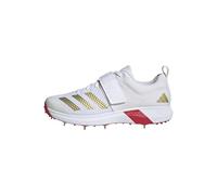 adidas Adipower Vector, Zapatos de críquet Hombre, Cloud White/Gold Metallic/Pure Ruby, 44 2/3 EU