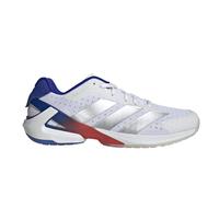 adidas Adizero Counterblast zapatillas de pista cubierta para hombre | EU 48 in Cloud White/Silver Metallic/Pure Ruby