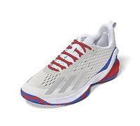 adidas Adizero Cybersonic M, Shoes-Low Hombre, FTWR White/Silver Met./Bright Red, 44 2/3 EU