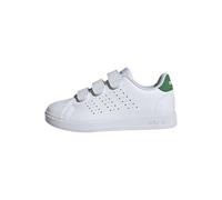 adidas Advantage Base 2.0 Shoes Children, Zapatillas de Tenis, Cloud White/Cloud White/Green, 30 EU
