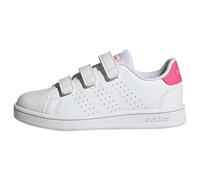 adidas Advantage Lifestyle Court Hook-and-Loop Shoes, Zapatillas de Tenis, Cloud White/Pulse Magenta/Quartz, 35 EU