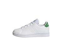 adidas Advantage Lifestyle Court Lace Shoes, Zapatillas de Tenis, Cloud White/Green/Core Black, 36 2/3 EU