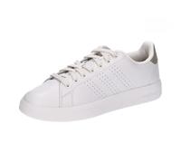 adidas Advantage Premium Leather Shoes, Zapatos Mujer, Chalk White/Chalk White/Champagne Met, 39 1/3 EU