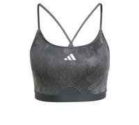 adidas Aeroreact Training Essentials Light Support Tie-Dye Flower-Print Bra Sujetador Deportivo, Grey Five/Carbon, XL A-B Mujer
