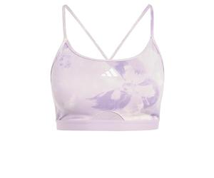 Adidas Aeroreact Training Essentials Light Support Tie-Dye Flower-Print Bra Sujetador Deportivo, Putty Mauve/Preloved Fig, L C-D Mujer