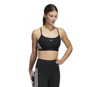 adidas Top de mujer Aeroreact Training Light-Support 3 bandas adidas. Negro / Blanco 80 / A-C