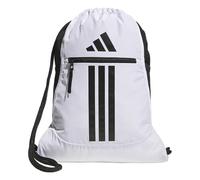 adidas Alliance - Mochila con cordón, bolsa de gimnasio ligera y pequeña para mujeres y hombres, color blanco y negro, talla única