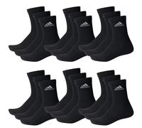 Adidas Amortiguado Crew Calcetines Tenis de Deporte Hombre Mujer Unisex 18 Par