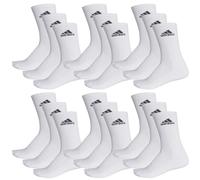Adidas Amortiguado Crew Calcetines Tenis de Deporte Hombre Mujer Unisex 18 Par