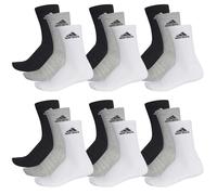 Adidas Amortiguado Crew Calcetines Tenis de Deporte Hombre Mujer Unisex 18 Par