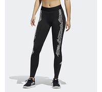 adidas Ask Grphic L T Mallas, Mujer, Negro/Blanco, 2XS