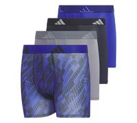 adidas Athletic Fit Microfiber Boxer Brief Underwear (4-Pack) All Day Sport Comfort Ropa Interior de hombresNiños, Azul semilúcido/Leyenda Tinta Azul/Gris, M