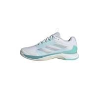 adidas Avacourt 2 Tennis Shoes, Zapatillas de Tenis Mujer, FTWR White/Silver Met./Flash Aqua, 44 EU