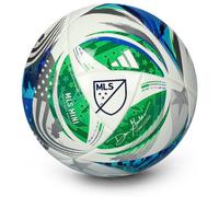 Adidas - Balón Mini MLS 2025, Unisex, White-Green-Glory Blue-Solar Blue, MINI