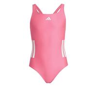 adidas Bambine e Ragazze 3-Stripes C-Back Swimsuit, Lucid Pink/White, 14-15 Years