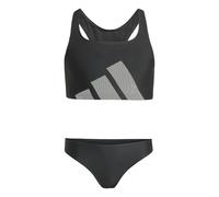 adidas Bambine e Ragazze Big Logo C-Back Bikini Set, Black, 13-14 Years