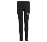 adidas Bambine e Ragazze Essentials 3 Stripes Leggings, Black/White, 7-8 Years