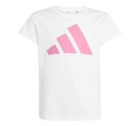 adidas Bambine e Ragazze Essentials Cotton T-Shirt, White/Pink Fusion, 14-15 Years