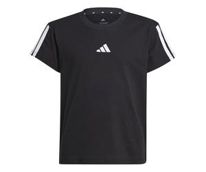 adidas Bambine e Ragazze Essentials T-Shirt, Black/White, 14-15 Years